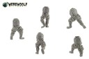 Werewoolf Miniatures Golden Stars Alliance District Guard Riot Control Body with Riot Control Gasmask Heads 1