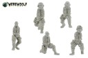 Werewoolf Miniatures Golden Stars Alliance District Guard Riot Control Body with Riot Control Gasmask Heads 2