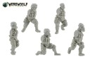 Werewoolf Miniatures Golden Stars Alliance District Guard Riot Control Body with Riot Control Gasmask Heads 4