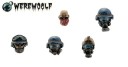 Werewoolf Miniatures Golden Stars Alliance Gasmask Heads