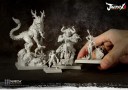 Journey plastic miniatures of the three Demon Lords and Kei Lun