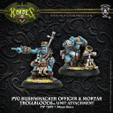 Privateer Press_Hordes Pyg Bushwhacker Officer & Mortar