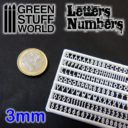 GSW Green Studd World Letters and Numbers 3 mm