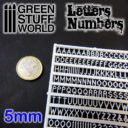 GSW Green Studd World Letters and Numbers 5 mm