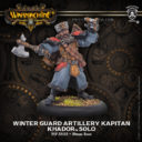 PiP Warmachine Winter Guard Artillery Kapitan