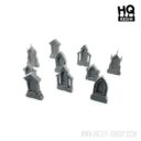 HQ Resin Gothic Tombstones 01