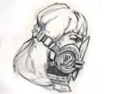 Anvil Industry Woman Head With Respirator