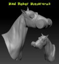 Mad Robot Miniatures Horses With Gasmask Preview 2