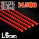 GSW Acrylic Rods Round 16 Mm Fluor Red Orange