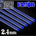 GSW Acrylic Rods Round 24 Mm Fluor Blue