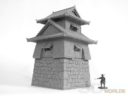 3D Aliens Worlds Samurai Castle Corner Tower