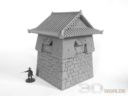 3D Aliens Worlds Samurai Castle Corner Tower2