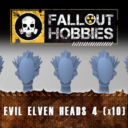 Fallout Hobbies Evil Elven Heads 4 (x10) 1