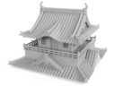 3DAlienWorld Samurai Castle Print Preview 3