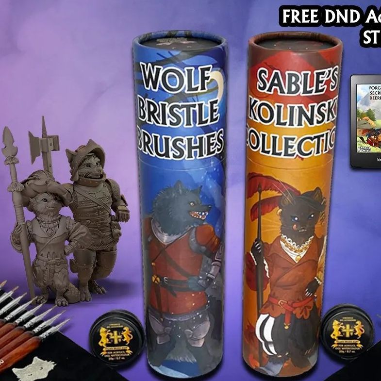 Review: Wolf Bristle Brushes Set by Chronicle Cards » Tale of Painters