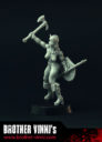 BV Female Barbarian Miniature Amazon 28mm Resin 2