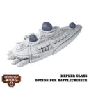 Dystopian Wars Xenophon Battlefleet Kepler Class Option für den Battlecruiser 2